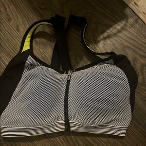 Victoria's Secret Black and Gray Sports Bra with Racerback